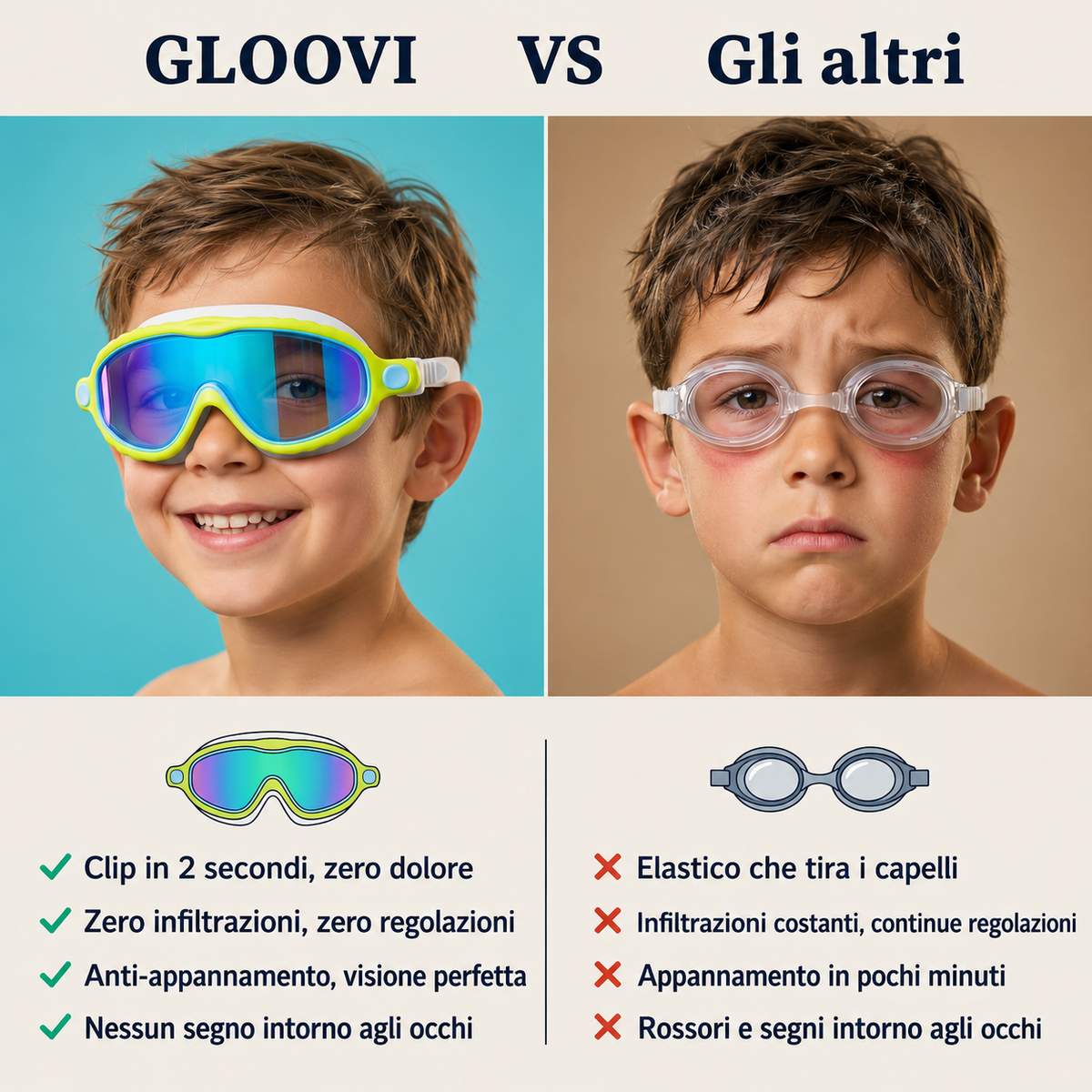 Occhialini da piscina per bambini Ucarel™