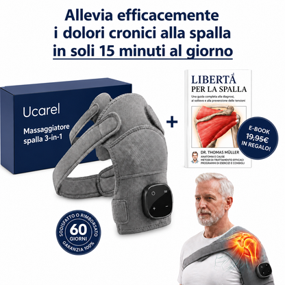 UCAREL™ Relevo Pro — Massaggiatore Spalla 3-in-1 con Tecnologia OrtoCalor™