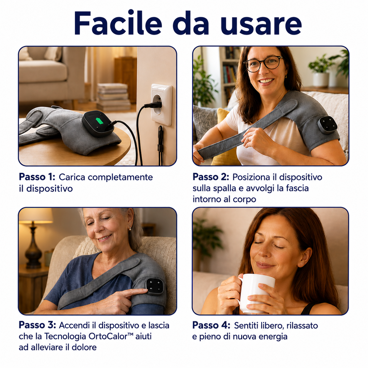UCAREL™ Relevo Pro — Massaggiatore Spalla 3-in-1 con Tecnologia OrtoCalor™